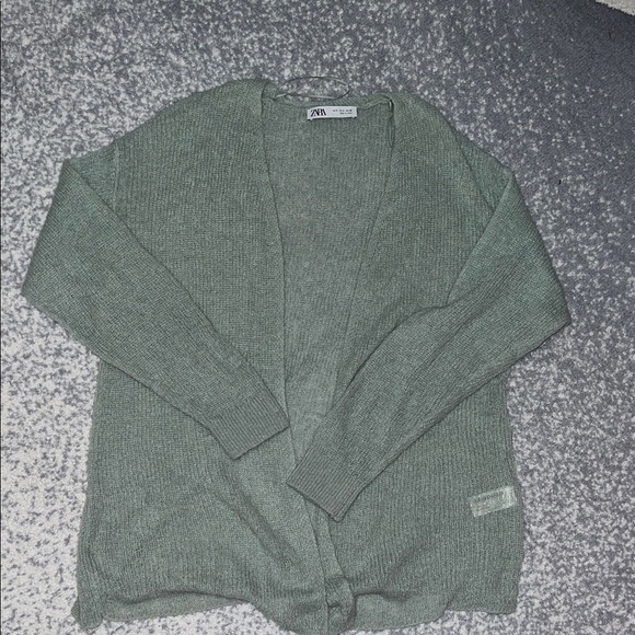Zara Women's Mint Green Open-Front Cardigan Small - Picture 1 of 5